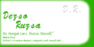dezso ruzsa business card